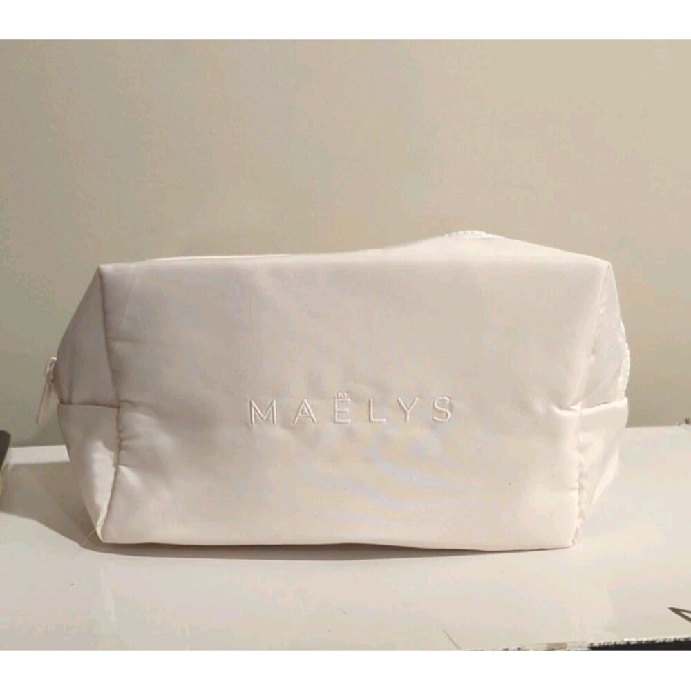 Maelys Cosmetic Travel Bag Case Light Pink Zipper Closure Makeup Pouch‎